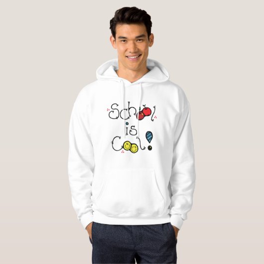 Schule ist Cool Mens Hoodie (Vorne ganz)