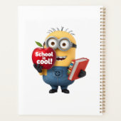 Schule ist Cool | Minion mit Apfel Eigenname Planer (Rückseite)