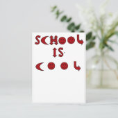 Schule ist Cool Postkarte (Stehend Vorderseite)