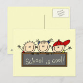 Schule ist cool postkarte (Vorne/Hinten)