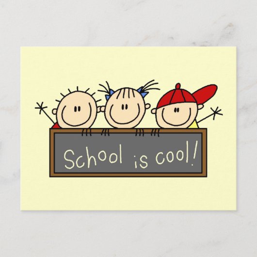 Schule ist cool postkarte (Vorderseite)