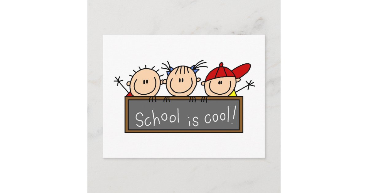 Schule ist Cool Postkarte Zazzle.de