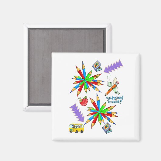 Schule ist Coole Magnete Magnet (Vorderseite/Rückseite)