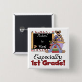 Schule ist cooler besonders 1. Grad Button (Vorne & Hinten)