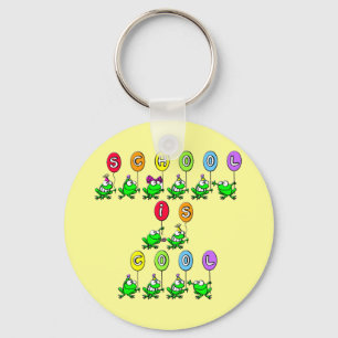 Schule ist - Frösche cool Schlüsselanhänger