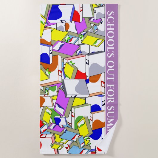 "SCHULE IST FÜR SOMMER AUS" Strandtuch. Strandtuch (Vorderseite)