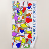 "SCHULE IST FÜR SOMMER AUS" Strandtuch. Strandtuch (Vorderseite)