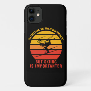 Schule ist wichtig, aber Ski fahren ist wichtiger Case-Mate iPhone Hülle