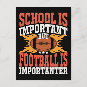 Schule ist wichtig, lustiger American Football Postkarte