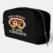 Schule ist wichtig, Skifahren ist wichtig Waschbeutel (Rechte Ecke)