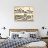 Schule, Kirche, Residenzen, Yolo Co Leinwanddruck (Insitu (Schlafzimmer))