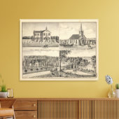 Schule, Kirche, Residenzen, Yolo Co Leinwanddruck (Insitu (Wohnzimmer))