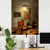 Schule - Klassenzimmer - Willkommen im Unterricht Poster (Heimbüro)