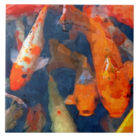 Schule Koi II Fliese (Vorderseite)