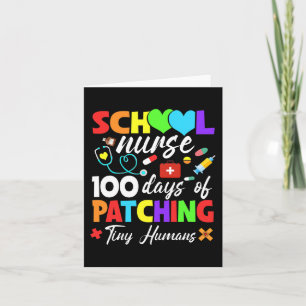 Schule Krankenpflege 100 Tage Patchen winzige Mens Karte