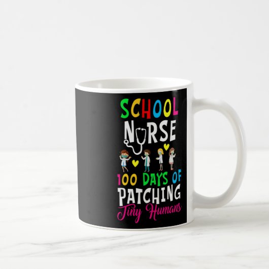 Schule Krankenschwester 100 Tage Patcherung winzig Kaffeetasse (Rechts)