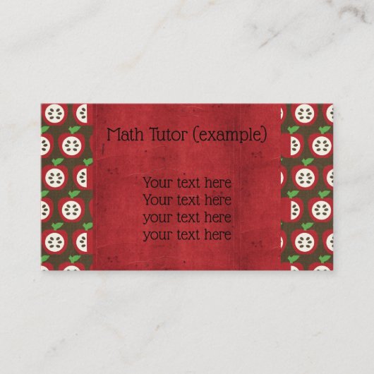 Schule/Lehre/Lehrer Visitenkarte (Vorderseite)