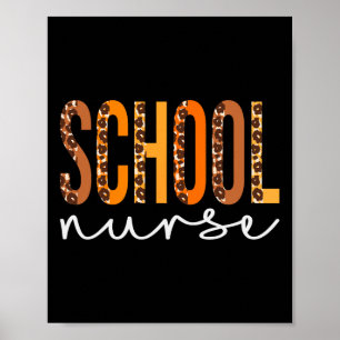 Schule Leopard Squad Niedlich Herbst Dank Poster