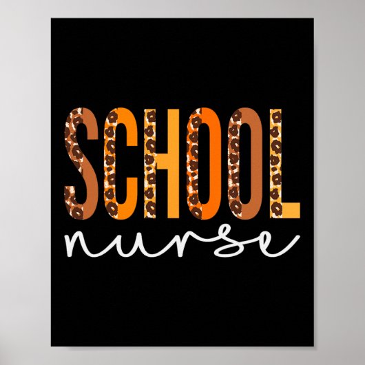 Schule Leopard Squad Niedlich Herbst Dank Poster (Vorne)