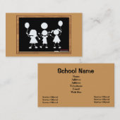 Schule oder Kindertagesstätten-Visitenkarte Visitenkarte (Vorne/Hinten)