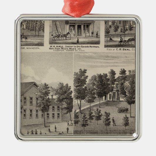 Schule, Priesterseminar, Wohnsitze, Minnesota Silbernes Ornament (Vorne)