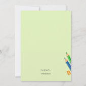 Schule scherzt Eisbrecher des Lehrers Notecard Einladung (Rückseite)