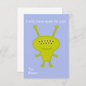 Schule scherzt Valentinekarte mit Raum-alien Einladung (Vorne/Hinten)