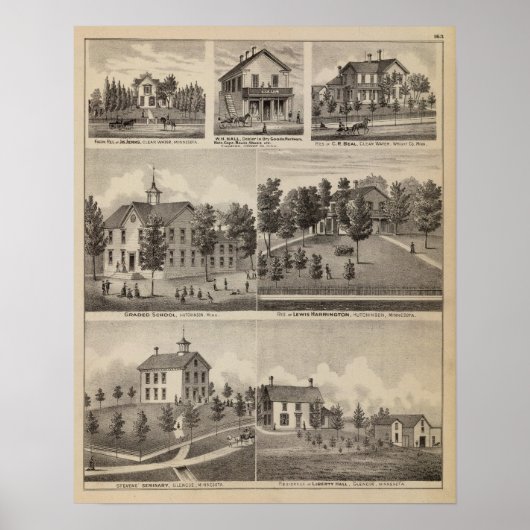 Schule, Seminar, Residenzen, Minnesota Poster (Vorne)