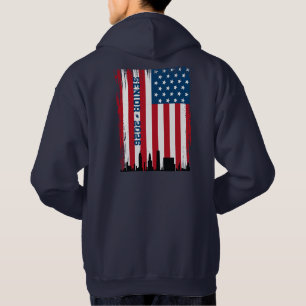 Schule Senior/Collage American Flag NYC Skyline Hoodie