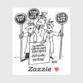 Schule Überqueren Patrol Lollipop Men on Strike Aufkleber (Blatt)