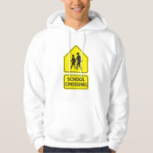 Schule überqueren Sign Mens Hoodie (Vorderseite)