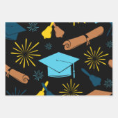 Schule, Uni, Thema Abschluss an der Universität Geschenkpapier Set (Vorderseite 3)