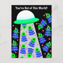 Schule Valentine mit Außerirdischen von Jo Images Postkarte