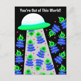 Schule Valentine mit Außerirdischen von Jo Images Postkarte