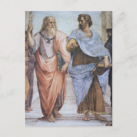 Schule von Athen (Detail - Plato & Aristoteles) Postkarte (Vorderseite)