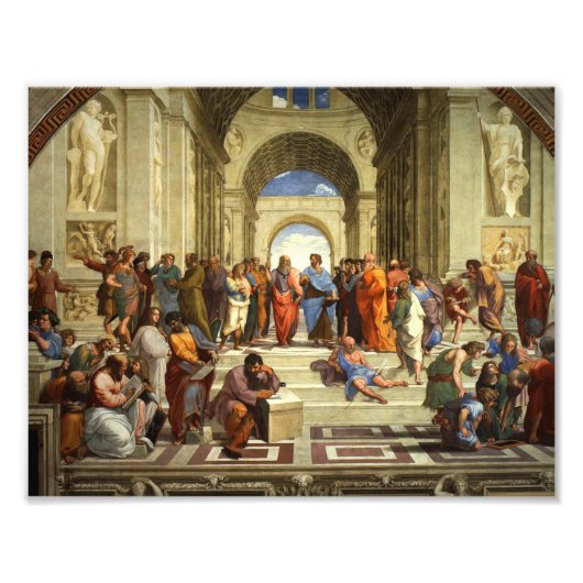 Schule von Athen Gemälde Fotodruck (Vorne)