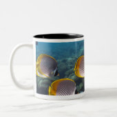 Schule von Fischen 2 Zweifarbige Tasse (Links)