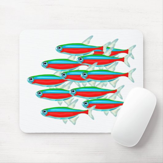 Schule von NeonTetras Mousepad (Mit Mouse)