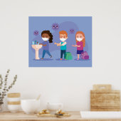 Schule Waschen Sie Ihre Hände Poster (Küche)