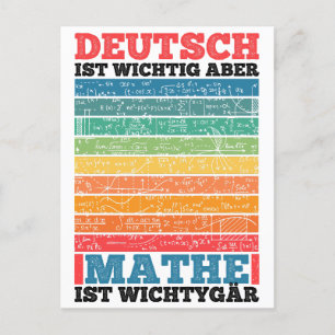 Schule wichtig, aber Mathematik ist wichtig Postkarte