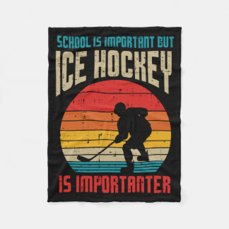 Schule Wichtig Eishockey Wichtiger Lustige Jungen Fleecedecke
