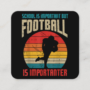 Schule Wichtiger amerikanischer Fußball Wichtiger Quadratische Visitenkarte