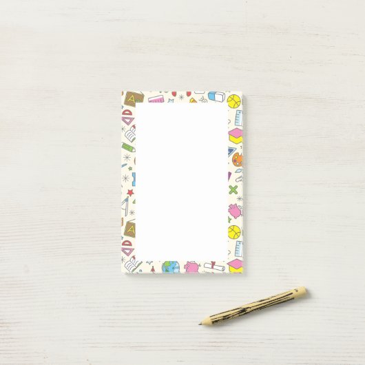 Schulelemente Post-it Klebezettel (Auf Schreibtisch)