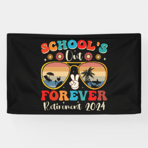 Schulen Aus Für Immer Pensionierter Lehrer Letzter Banner