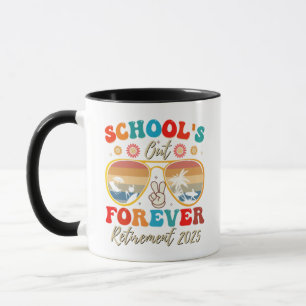 Schulen Aus Für Immer Pensionierter Lehrer Letzter Tasse