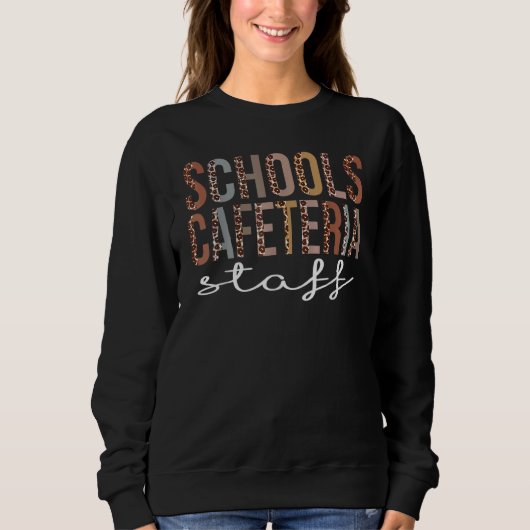 Schulen Cafeteria Mitarbeiterinnen Leopard Wertsch Sweatshirt (Vorderseite)