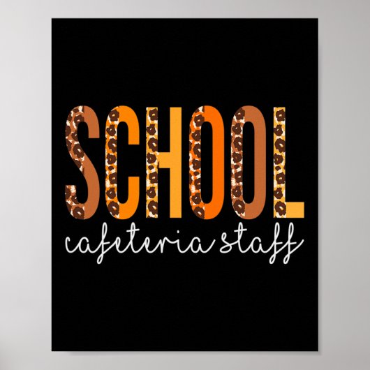Schulen Cafeteria Personalplan Herbst Dank Poster (Vorne)