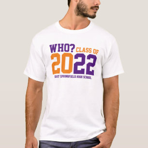 Schulen den Namen Lila Goldfarben hinzufügen Klass T-Shirt