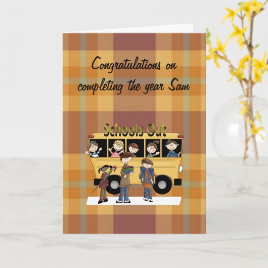 Schulen draußen karte (Gelbe Blume)