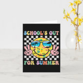 Schulen für das Sommerlächeln Lehrer Kinder letzte Karte (Gelbe Blume)